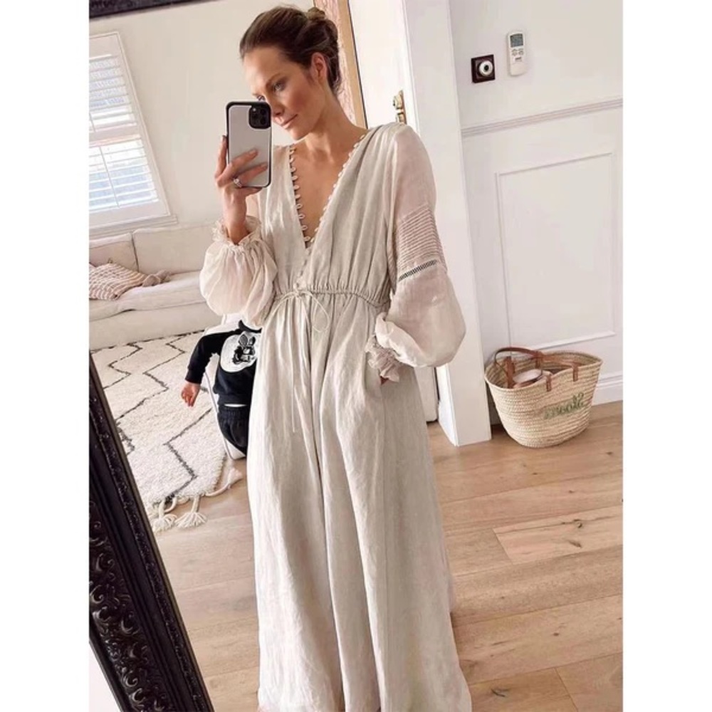 joslin melinda Maxi Dress in Ivory AU8